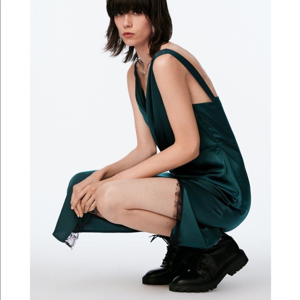 ZARA LACE SLIP DRESS - Picture 7 of 8
